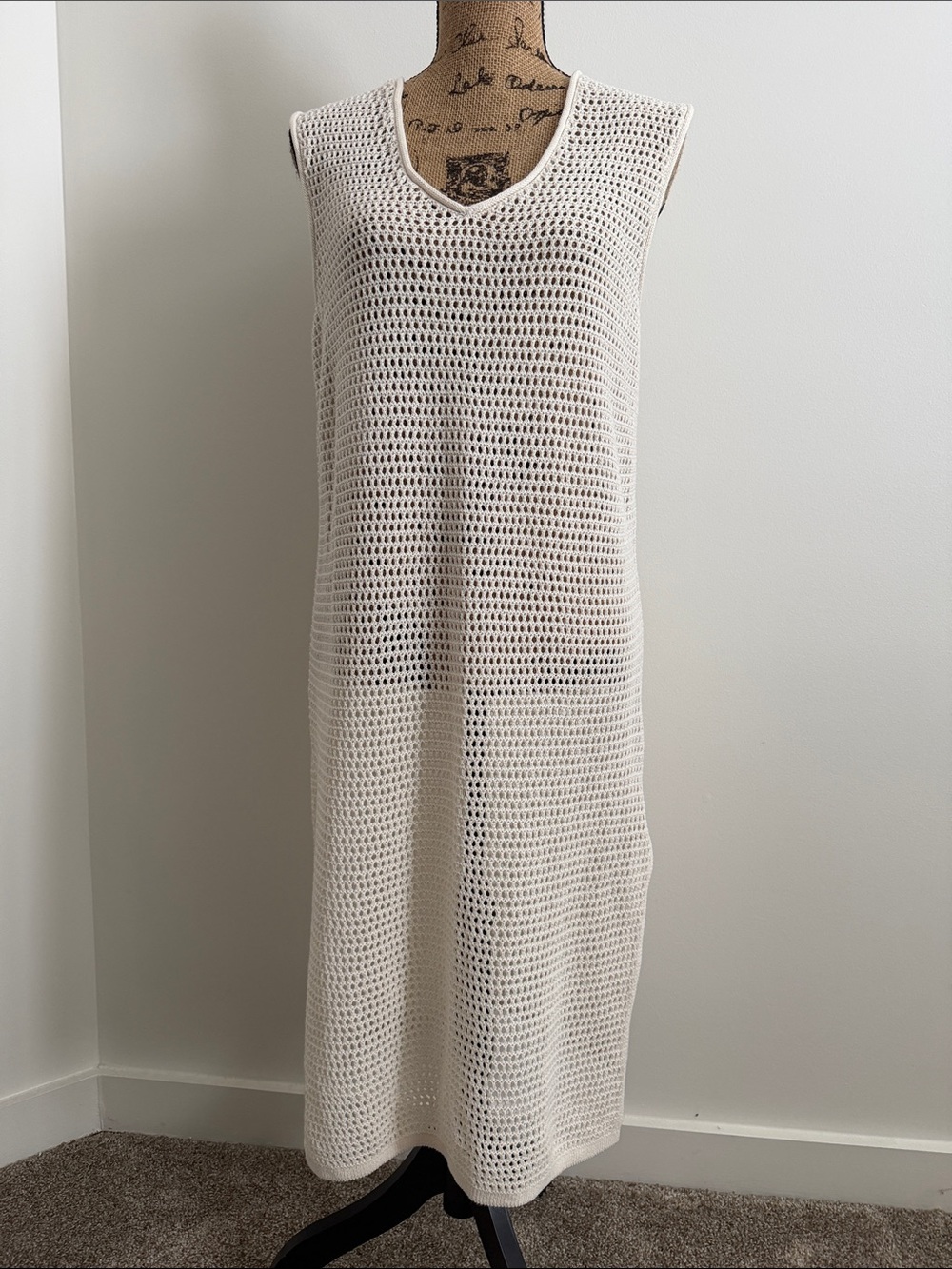 Old Navy Sleeveless Crochet Midi Swim Cover-up Dress